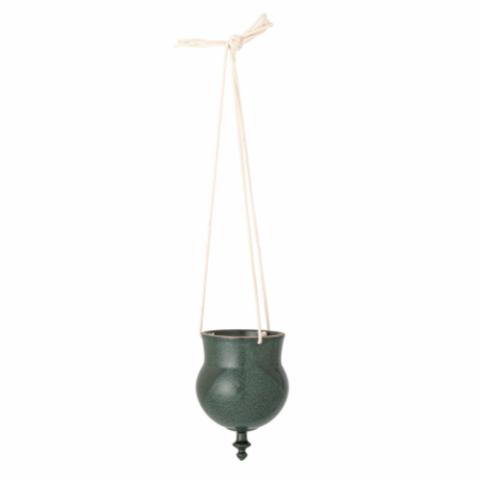 Nihal Flowerpot, Hanging, Green, Stoneware