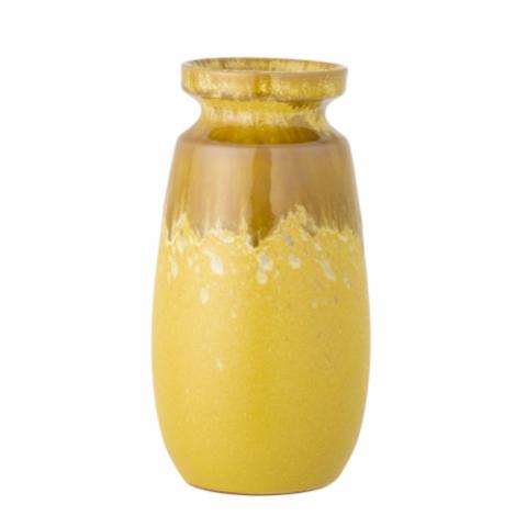 Savreen Vase, Gelb, Steingut