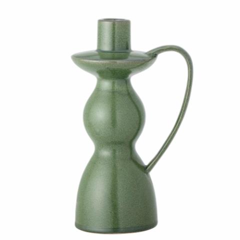 Fija Candle Holder, Green, Stoneware