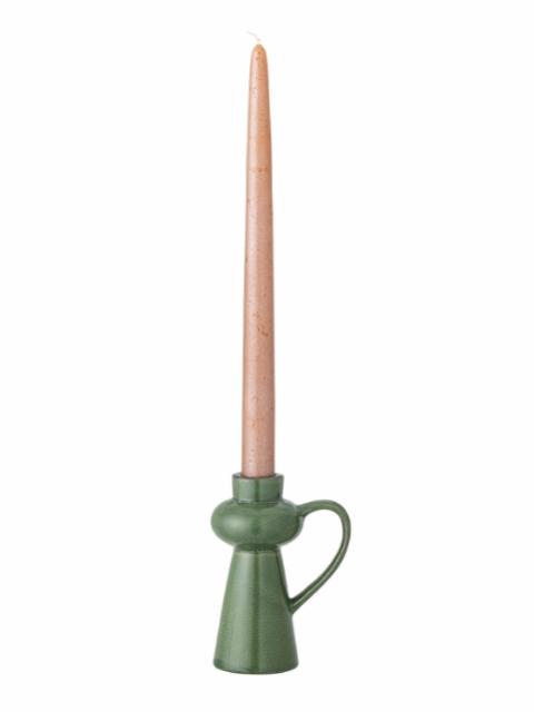 Fija Candlestick, Green, Stoneware