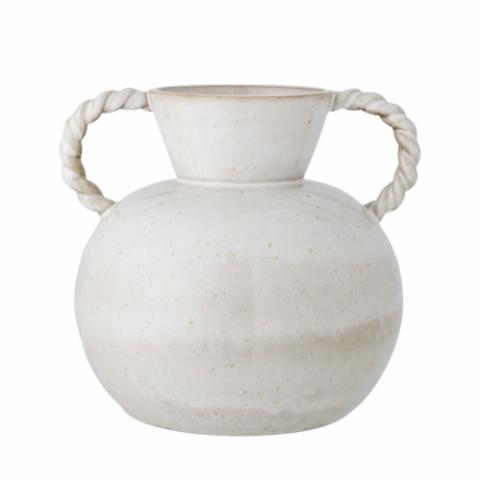 Semira Vase, Weiß, Steingut