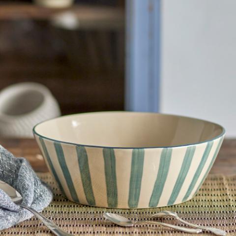 Begonia Bowl, Green, Stoneware