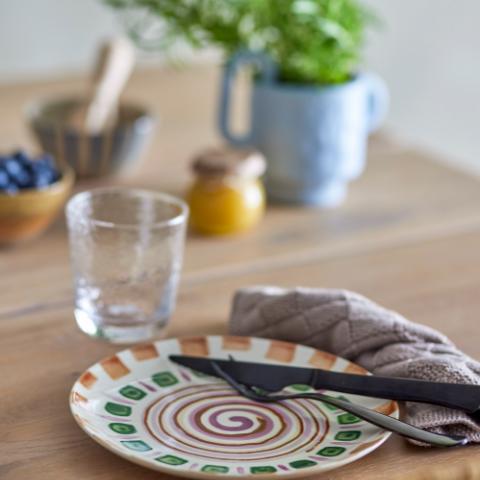 Shama Assiette, Multicolore, Grès