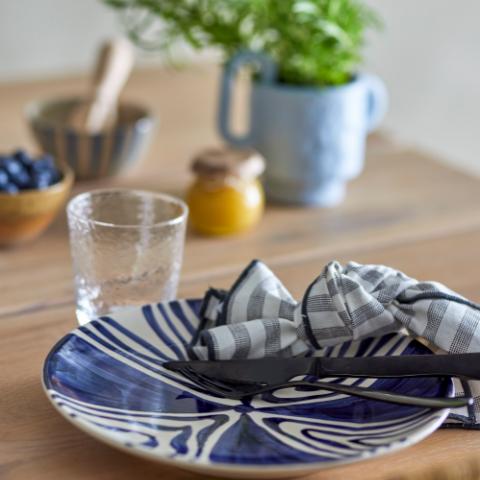 Shama Assiette, Blue, Grès