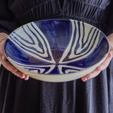 Shama Bol, Blue, Grès