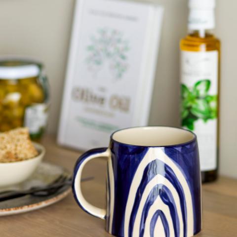 Shama Mug, Blue, Stoneware