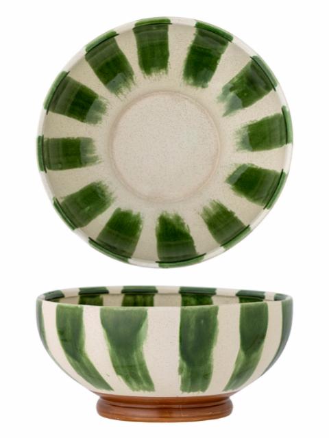 Shakti Serving Bowl, Green, Stoneware