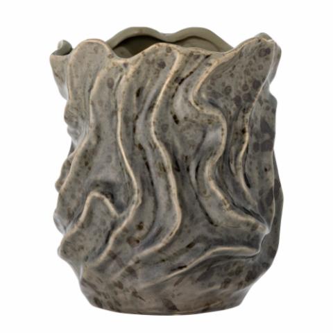 Soumia Deco Vase, Grey, Stoneware
