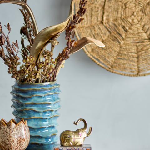 Elaya Pot de fleurs, Marron, Grès