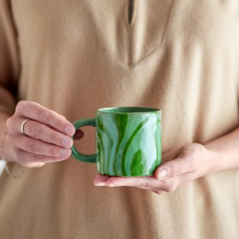 Ninka Tasse, Verte, Grès