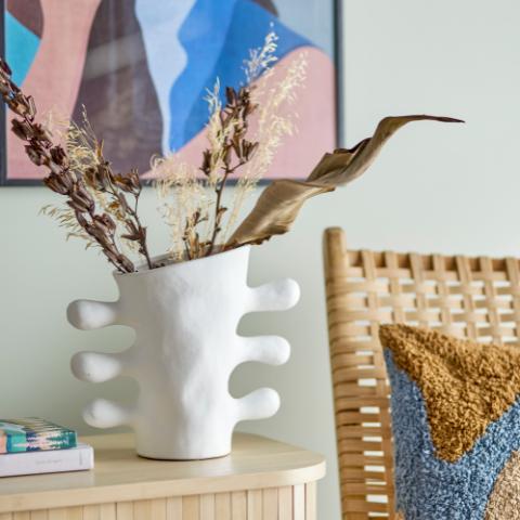 Pernilla Vase, Blanc, Grès