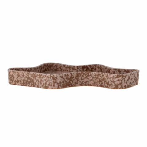 Lakey Tablett, Braun, Steingut