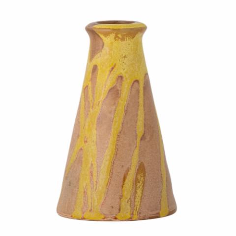 Savitri Candle Holder, Yellow, Stoneware