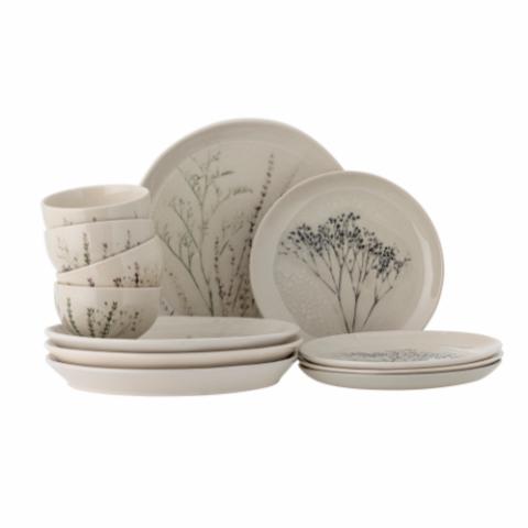 Bea Tableware Set, Nature, Stoneware