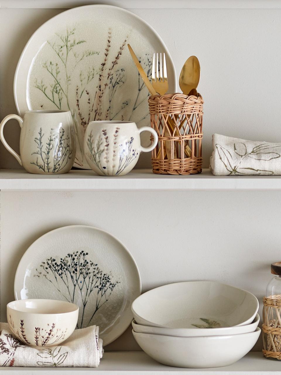 Bea Dinnerware Set, White, Stoneware