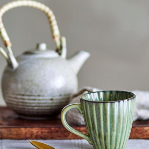 Latina Tasse, Verte, Grès