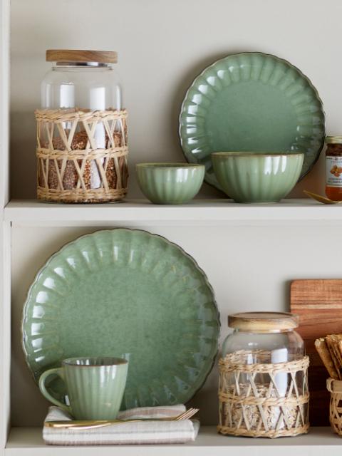 Latina Bowl, Green, Stoneware