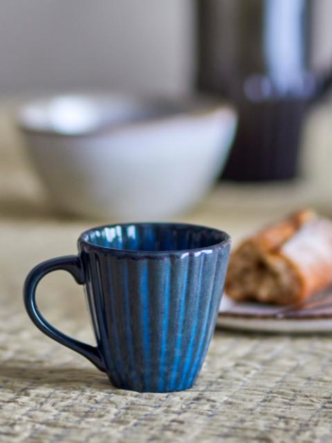 Latina Mug, Blue, Stoneware