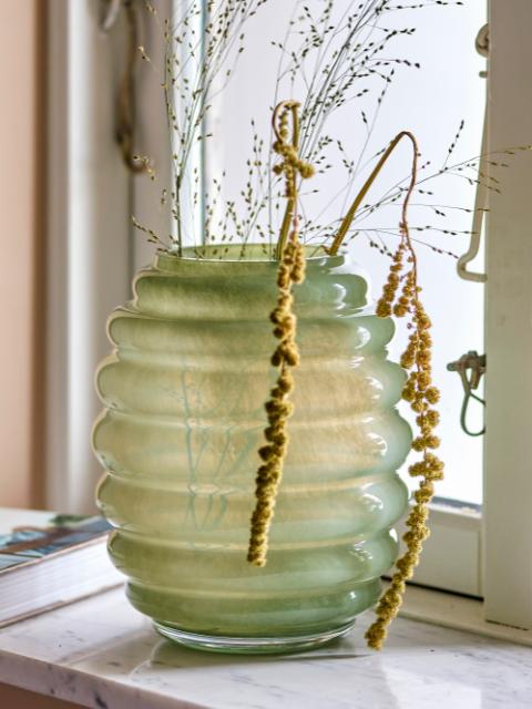 Saihah Vase, Green, Glass
