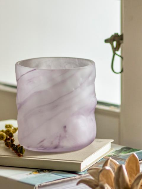 Moore Teelichthalter, Violett, Glas