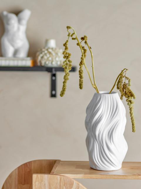 Sanak Vase, Weiß, Keramik