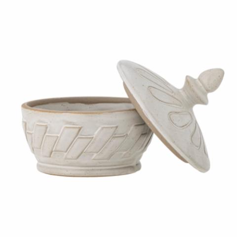 Pauline Jar w/Lid, Nature, Stoneware