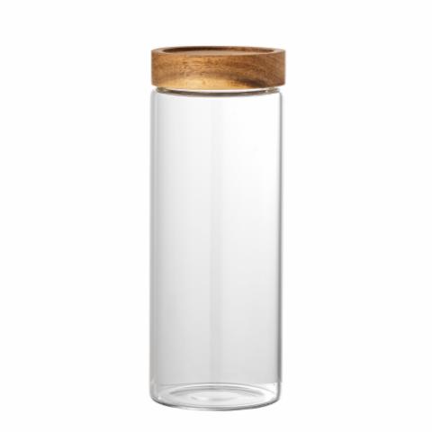 Kauna Jar w/Lid, Clear, Glass