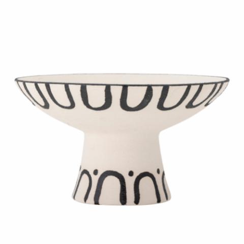 Mayotte Pedestal Bowl, Black, Stoneware