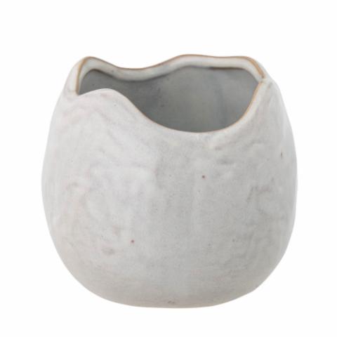 Pennie Pot de fleurs, Blanc, Grès