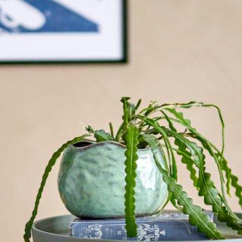 Pennie Flowerpot, Green, Stoneware