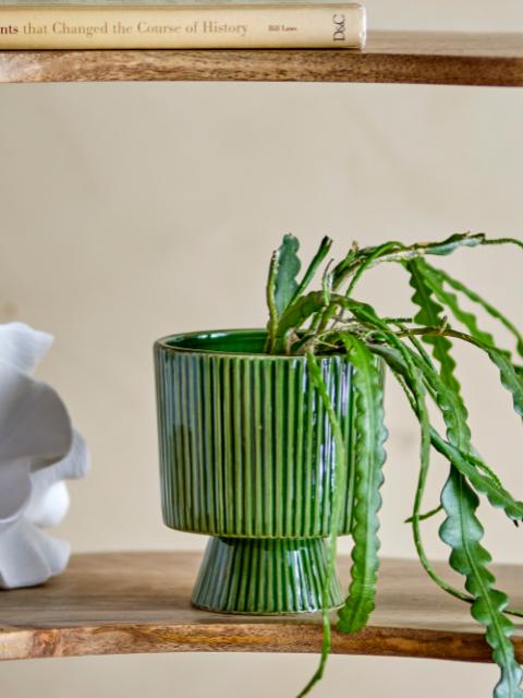 Ayleen Flowerpot, Green, Stoneware
