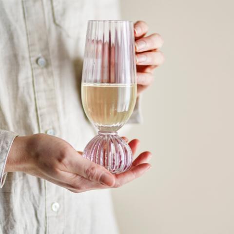 Taurin Champagne Glass, Clear, Glass