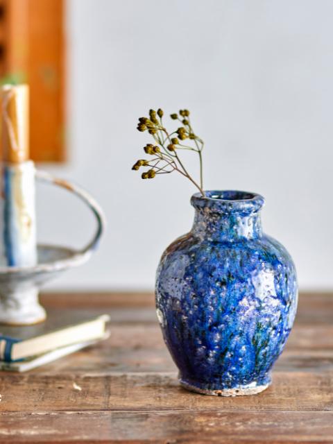 Nimue Deko-Vase, Blue, Terrakotta