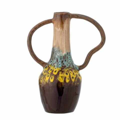 Mahnoor Vase, Brown, Stoneware