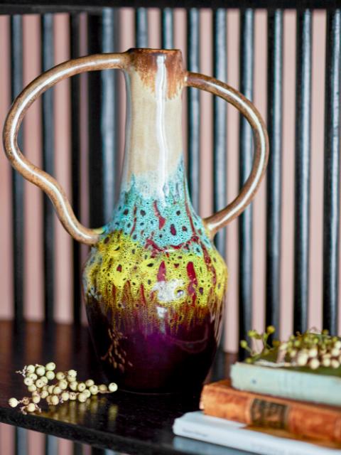 Mahnoor Vase, Brown, Stoneware