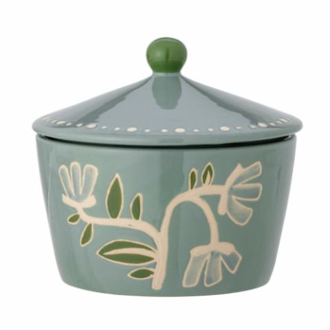 Tangier Jar w/Lid, Green, Stoneware