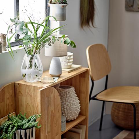 Cosmin Vase, White, Glass