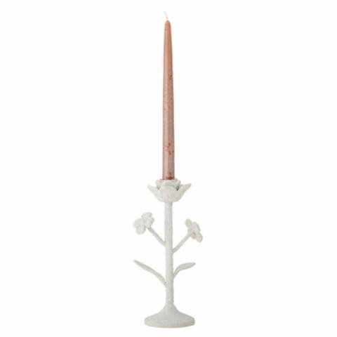 Ranin Candle Holder, White, Iron
