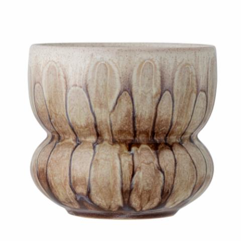 Maina Flowerpot, Brown, Stoneware