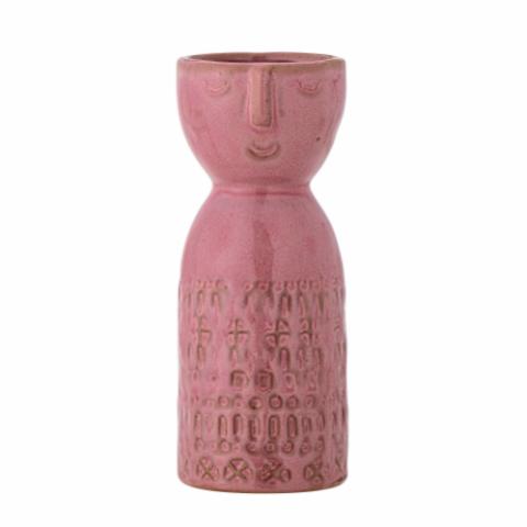 Embla Vase, Pink, Steingut