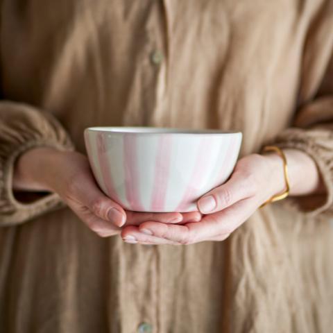 Begonia Bowl, Rose, Stoneware