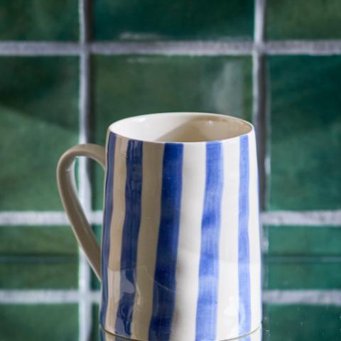 Begonia Mug, Blue, Stoneware