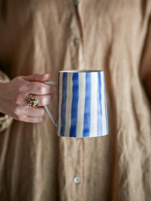 Begonia Becher, Blue, Steingut