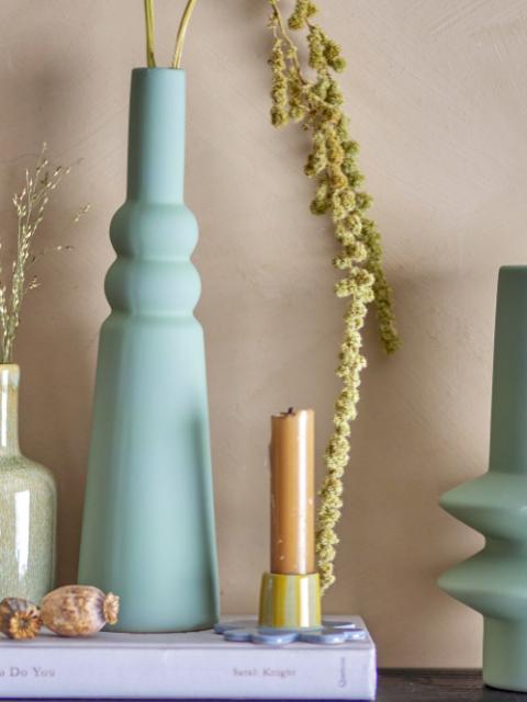 Isolde Vase, Green, Stoneware