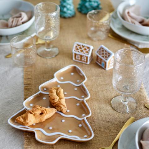 Ginnie Assiette de service, Marron, Céramique