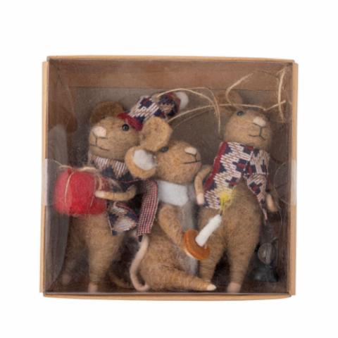 Peo Ornament, Brown, Wool