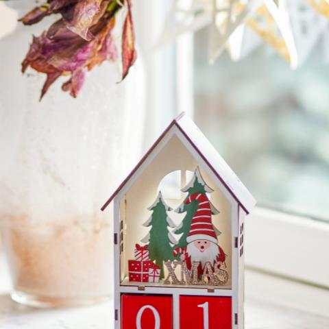 Edmund Calendar, Red, Plywood