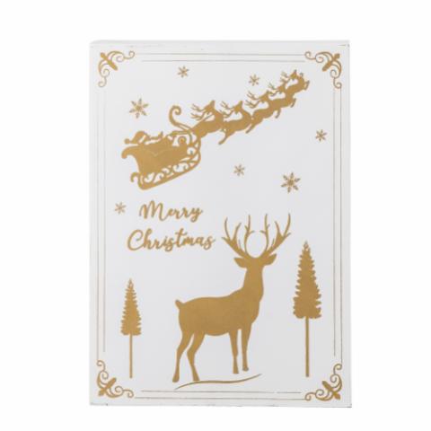 Elimar Kalender m/lys, Hvid, Krydsfiner