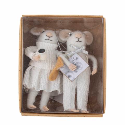 Peo Ornament, White, Wool