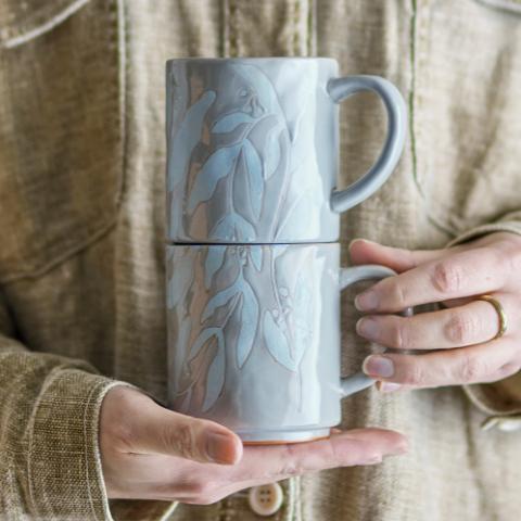 Aurora Mug, Grey, Stoneware